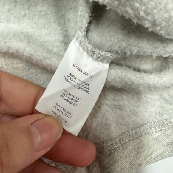 Thread & Supply Sweater Women X Small Grey Soft Knit Cowl Funnel Neck Pockets - Picture 4 of 7